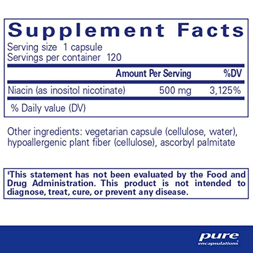 Pure Encapsulations Niacitol 500 mg 120 vcaps