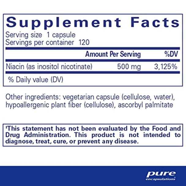 Pure Encapsulations Niacitol 500 mg 60 vcaps