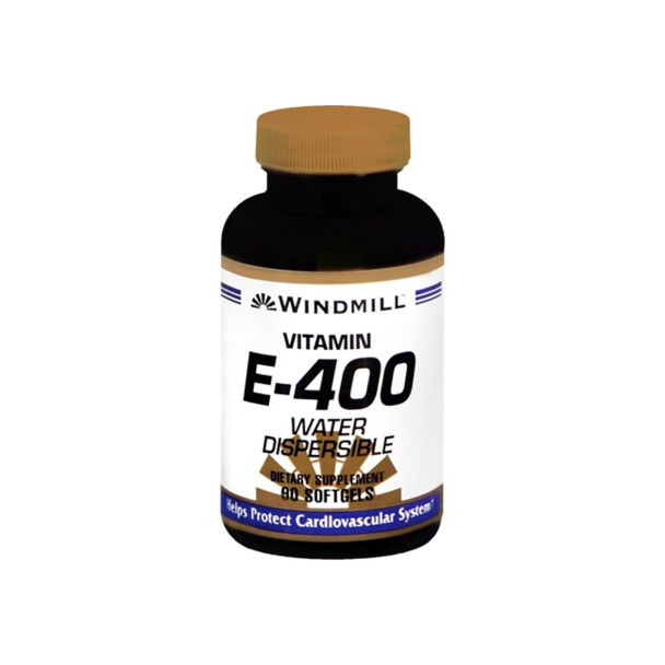 Windmill Vitamin E-400 Softgels Water Dispersible 90 Soft Gels