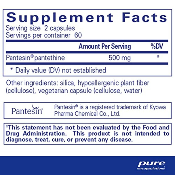Pure Encapsulations Pantethine 250 mg 120 vcaps