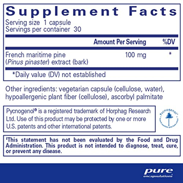 Pure Encapsulations Pycnogenol 100 mg 30 vegcaps