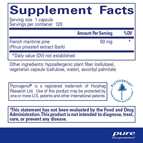 Pure Encapsulations Pycnogenol 50 mg 120 vegcaps