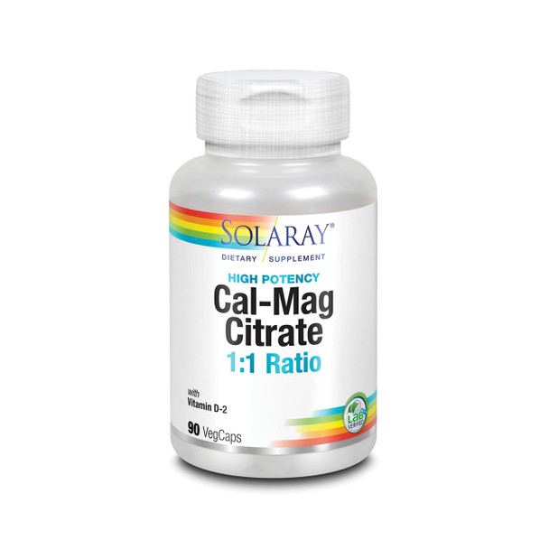 Solaray Cal-Mag Citrate w/D 2 1:1 | 90 VegCaps