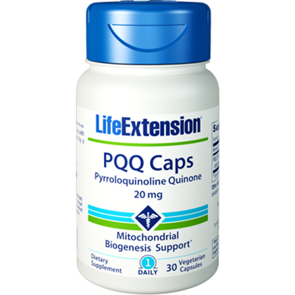 Life Extension PQQ Caps with BioPQQ 20 mg 30 vegcaps