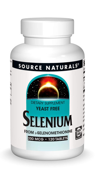 Source Naturals Selenium, Yeast Free 200 mcg from L-Selenomethionine - 120 Tablets