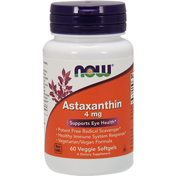 NOW Astaxanthin 4 mg 60 veggie softgels