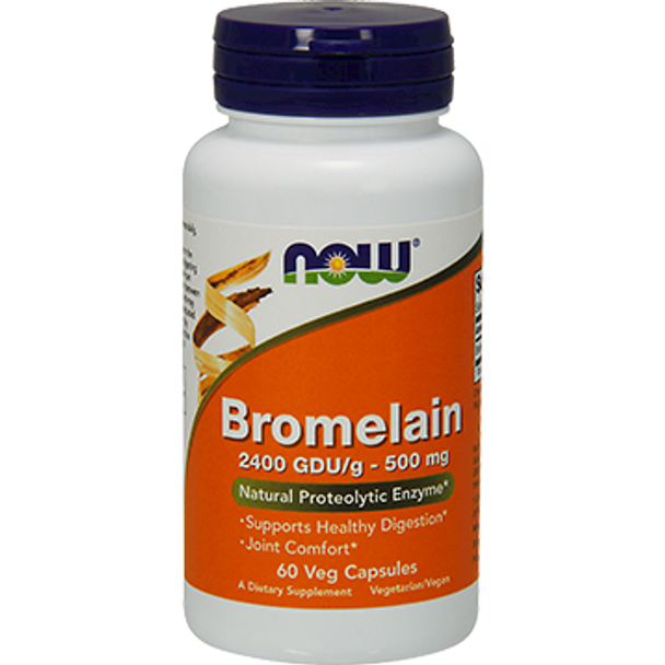 NOW Bromelain 2400 GDU/g 500 mg 60 vcaps