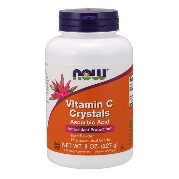 Now Supplements, Vitamin C Crystals Ascorbic Acid, 100% Pure Powder, 8-Ounce