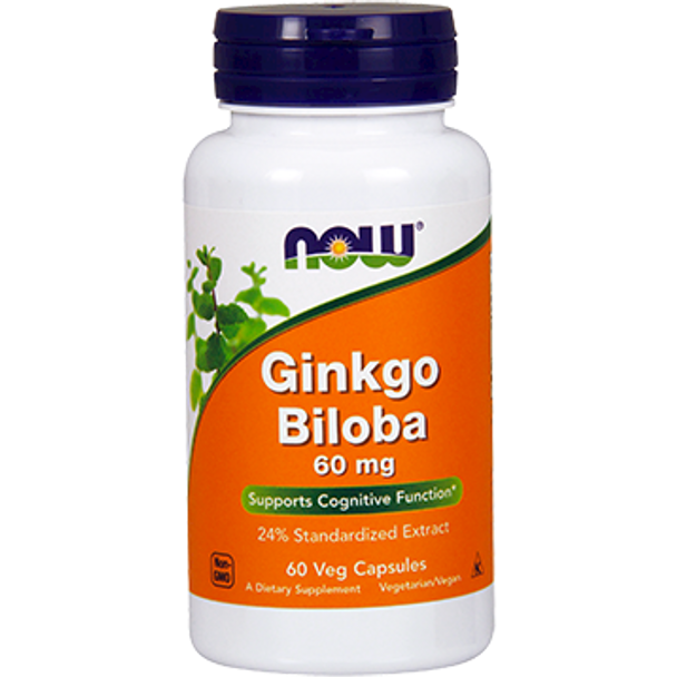 NOW Ginkgo Biloba 60 mg 60 vegcaps