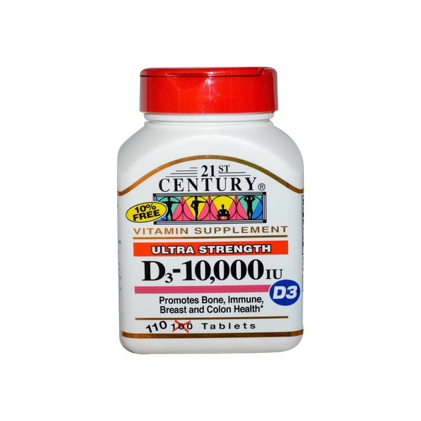 21st Century Century Ultra Strength D3-10,000 IU, 110 ea