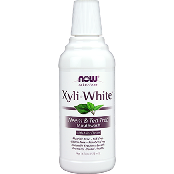 NOW Xyliwhite Neem  Tea Tree Mouthwash 16oz