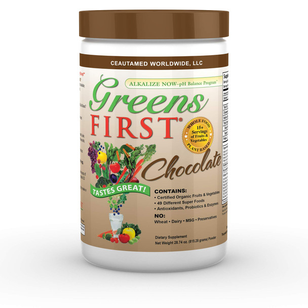 Greens First  Chocolate  Superfoods Extracts  Concentrates Nutrient Rich Antioxidant Power of 15 Servings of Fruits  28.74 Ounce 60 Servings