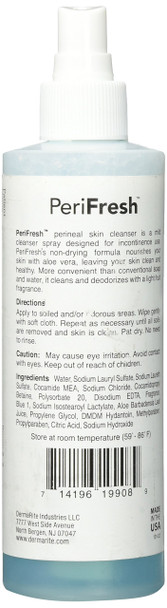 DermaRite Perifresh NoRinse Perineal Cleanser Spray Bottle 7.5 oz.