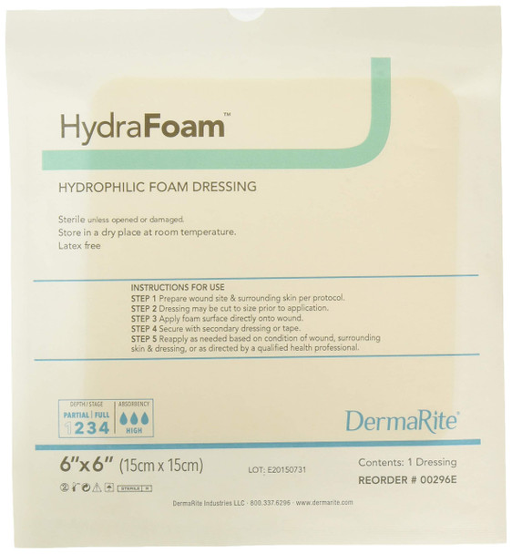 Dermarite Industries Hydra Foam 6x6 10 Count