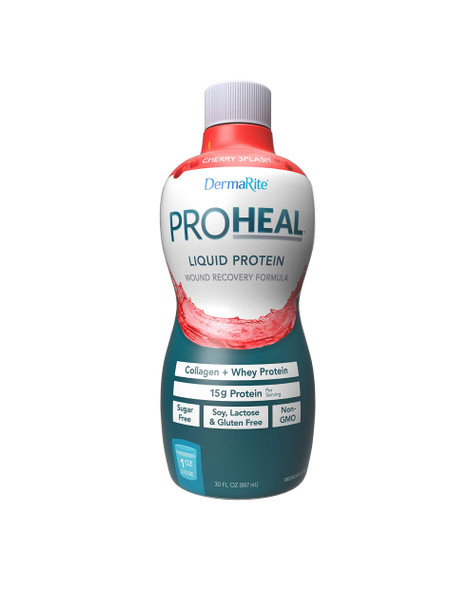 ProHeal Liquid Protein Supplement 2 Pack  Advanced Wound Care Formula  15g Protein and 100 Calories per Serving  Collagen and Whey  Lactose Soy Gluten and Sugar Free  30 oz Cherry
