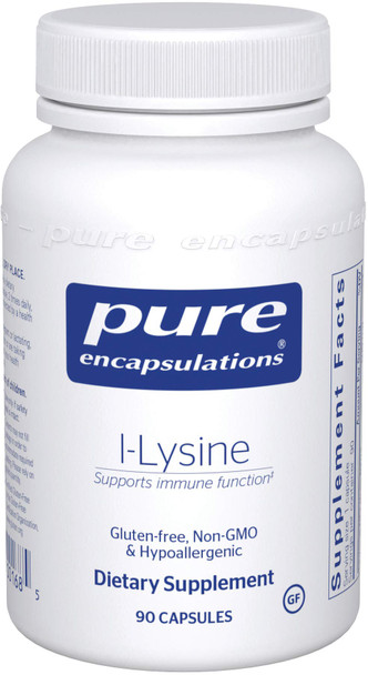 Pure Encapsulations L-Lysine | Amino Acid Supplement for Immune Support and Gum Health | 90 Capsules