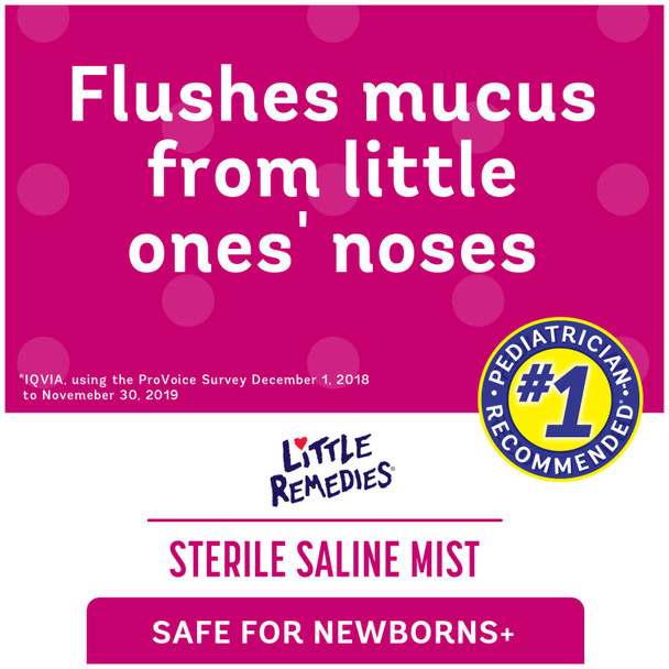 Little Remedies Sterile Saline Nasal Mist Safe for Newborns 3 oz