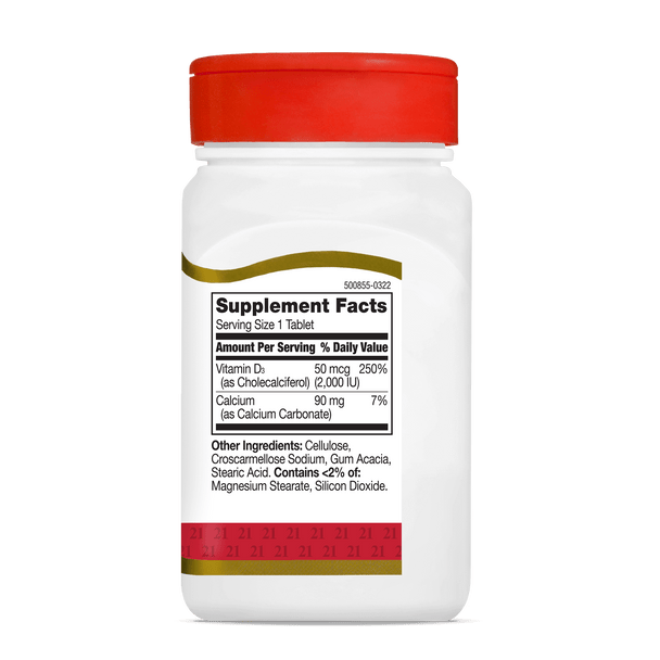 21st Century Vitamin D3 2000 IU Tablets 110 ea