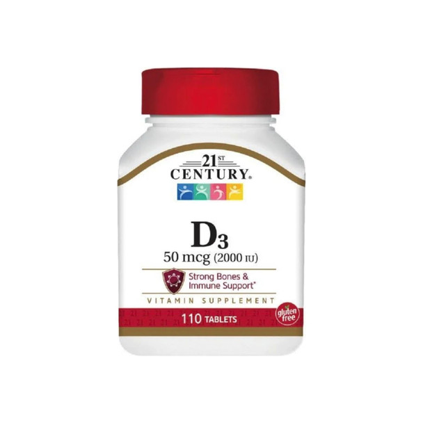 21st Century Vitamin D3 2000 IU Tablets 110 ea