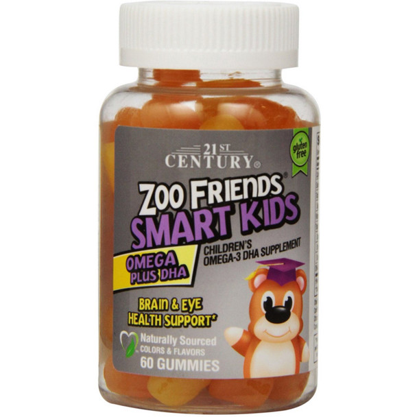 21st Century Zoo Friends Smart Kids Omega Plus DHA Gummies  60 ea