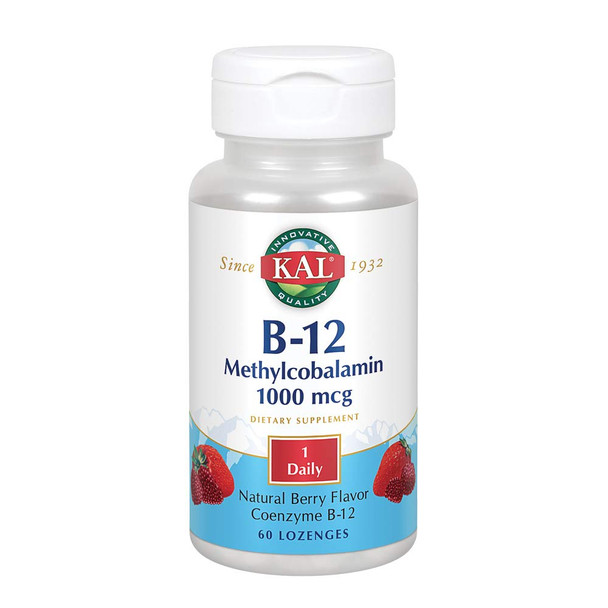 Kal 1000 Mcg B-12 Berry Methylcobalamin, 60 Count