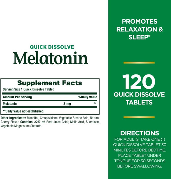 Nature'S Bounty Nature'S Bounty Melatonin, 120 Tabs 3 Mg