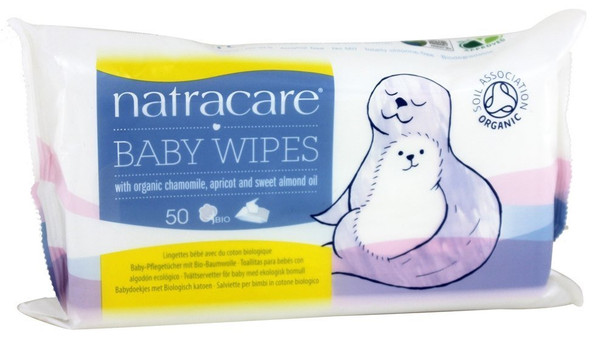 Natracare Organic Cotton Baby Wipes 50 ct 6Pack