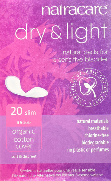 NATRACARE PADSDRYLIGHTINCONTINCE 20 CT