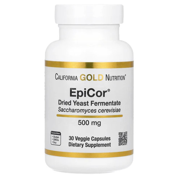California Gold Nutrition EpiCor, Dried Yeast Fermentate, 500 mg, 30 Veggie Capsules