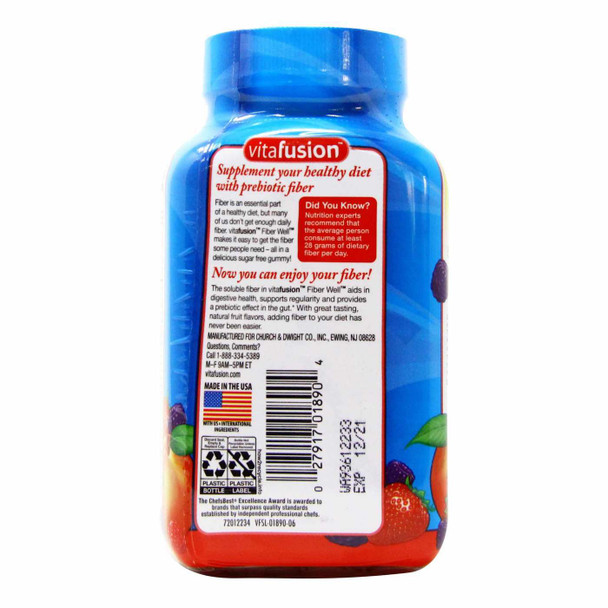 Vitafusion Fiber Well Gummy Vitamins, 90 ct