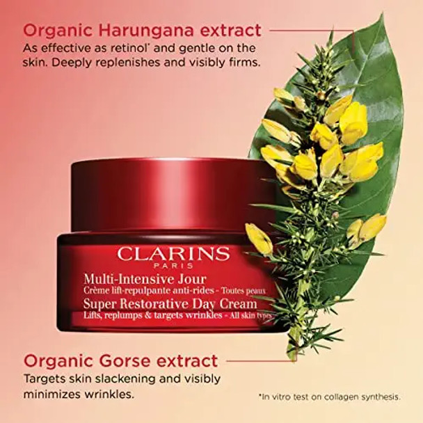 Clarins NEW Super Restorative Night Cream  AntiAging Moisturizer For Mature Skin Weakened By Hormonal Changes  Replenishes Illuminates and Densifies Skin  Visibly Lifts and Tones