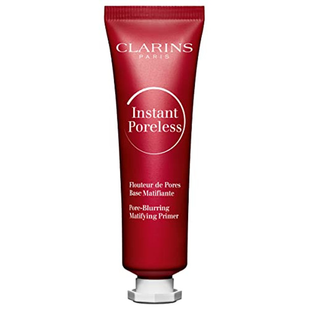 Clarins Instant Poreless MakeUp Primer  Blurs Pores and Mattifies  Hydrates  Use To Touch Up Makeup  Lightweight OilAbsorbing  Contains Natural Plant Extracts With Skincare Benefits  0.7 Oz