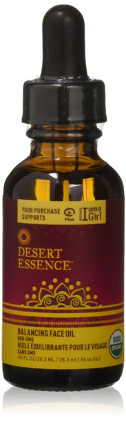 Desert Essence Balancing Face Oil  0.96 Fl Oz  Pomegranate  Jojoba Oil  Promotes Skin Tone Balance  For All Skin Types  Moisturizer  Skincare  Smooth  Silky  USDA Verified  No Parabens