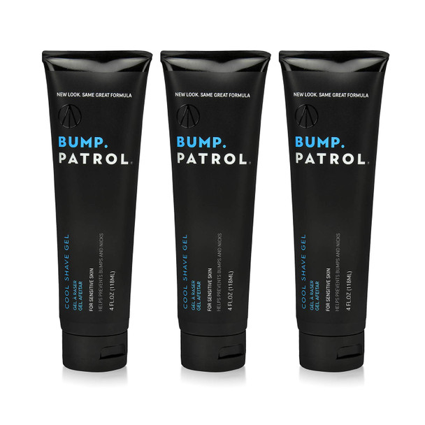 Bump Patrol Cool Shave Gel 4 Ounce Tube Sensitive 118ml 3 Pack