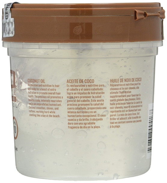 Ecoco Eco Style Gel  Coconut Oil  Adds Luster And Moisturizes Hair  Weightless Styling And Superior Hold  Prevents Breakage And Split Ends  Promotes Scalp Health  For All Hair Types  16 Oz