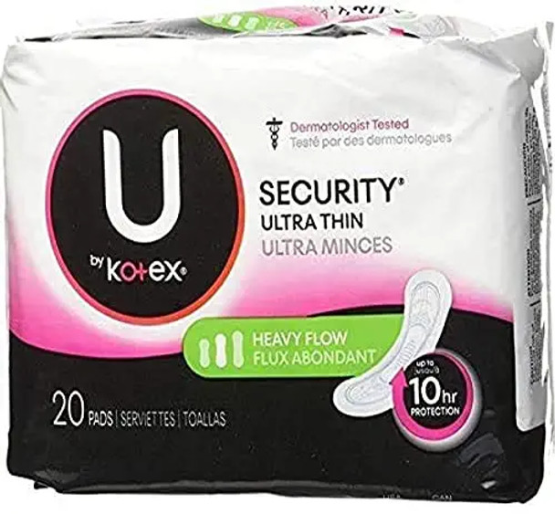 Kotex Kotex Security Ultra Thin Pads Long 20 Each 3 Count