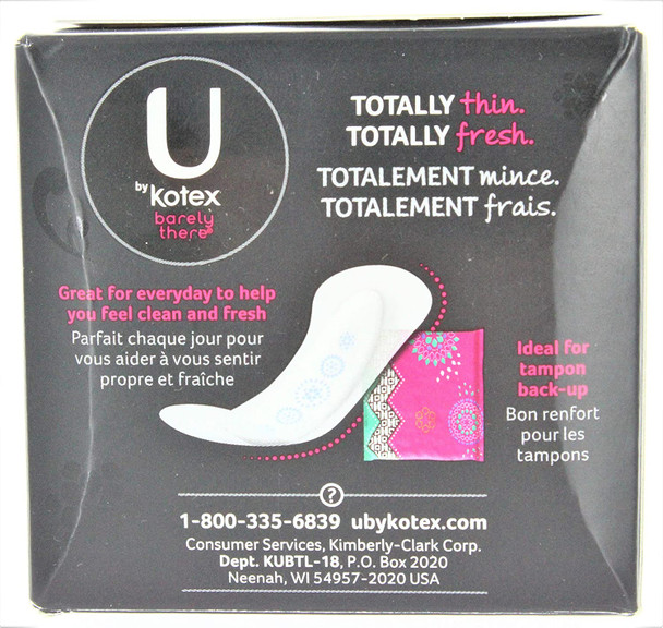 Kotex U Barely There Liners Thin 18 ct. Pack of 2 2