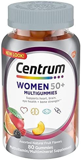 Centrum Multigummies Gummy Multivitamin For Women 50 Plus, With Vitamin D3, B6 And B12, Multivitamin/Multimineral Supplement - 90 Count