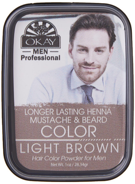 Okay Mens Henna Beard Color Light Brown 1 Ounce