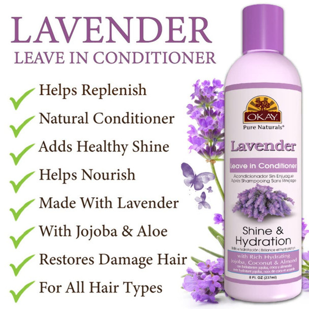 Okay Leave In Conditioner Lavender 8 Fl Oz