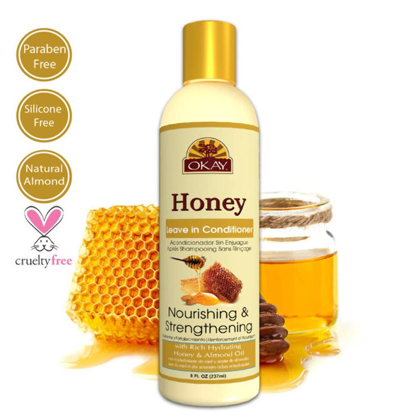 OKAY  Honey LeaveIn Deep Conditioner  For All Hair Types  Textures  Hydrate Smooth  Strengthen  With Shea Butter Almond  Avocado   of Parabens Silicones Sulfates  8 oz