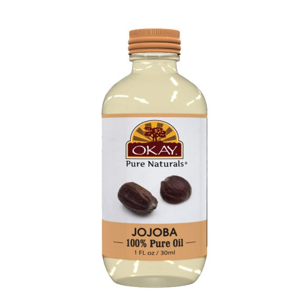 OKAY  Jojoba Oil  For Hair and Skin  Deep Conditioning Treatment  100  Pure Oil  Free of Paraben Silicone  1 oz