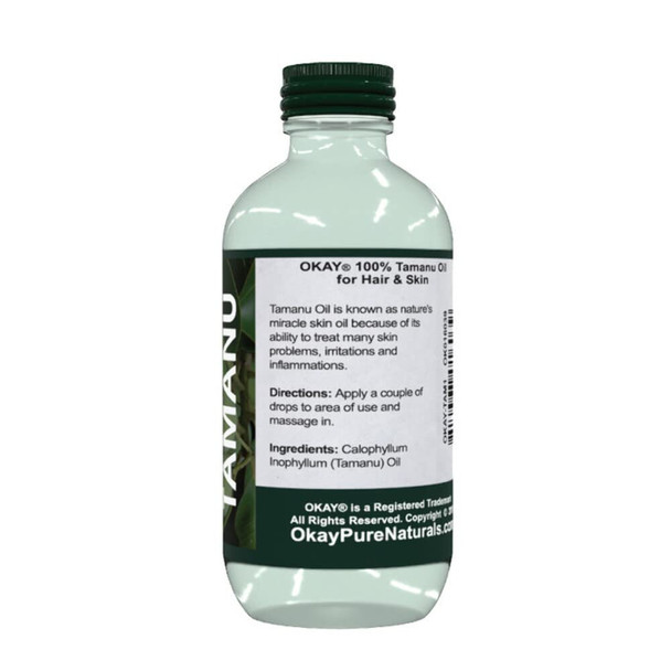 OKAY  100 Pure Tamanu Oil  Natural Skin Healer  Easily Absorbed  Cell Producing Skin Repair   of Silicone  Paraben  1 oz