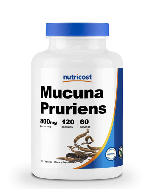 Nutricost Mucuna Pruriens 400Mg, 120 Capsules - 800Mg Per Serving, Veggie Caps, From Mucuna Pruriens Seed
