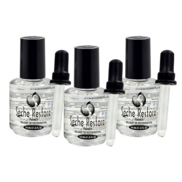 Lot 3 Seche Restore Vite Top Coat Restoration Nail Polish Clear Salon Treatment Lot 3 Seche Restore Vite Top Coat Restoration Nail Polish Clear Salon Treatment