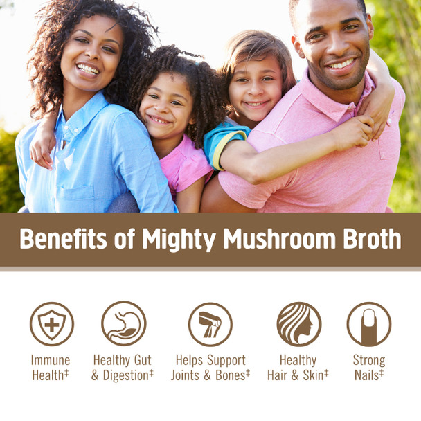 Om Mushroom Superfood Mighty Mushroom Broth 10 Single Serving Sachets