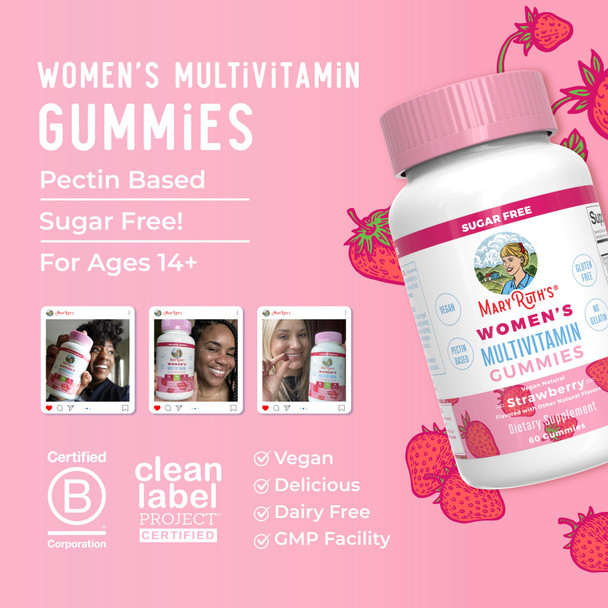 MaryRuth Organics Women's Multivitamin 14+ 60  Gummies
