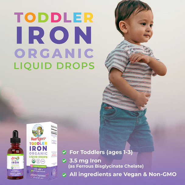 MaryRuth Organics Toddler Iron Organic Liquid Drops