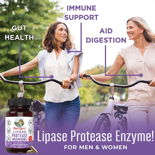 MaryRuth Organics Lipase Protease Enzymes (60 Count)