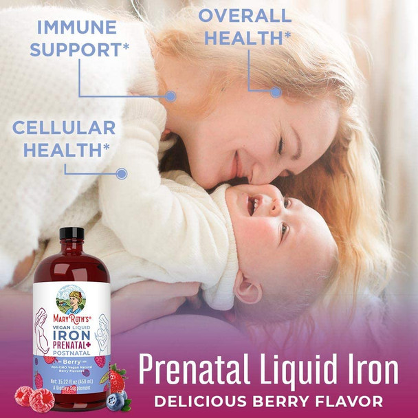 MaryRuth Organics Prenatal & Postnatal Liquid Iron (16 oz)